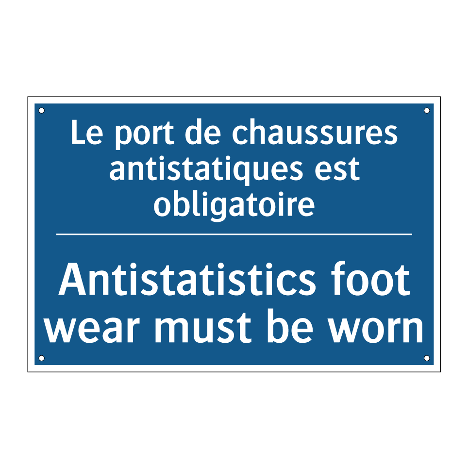 Le port de chaussures antistatiques /.../ - Antistatistics foot wear must /.../