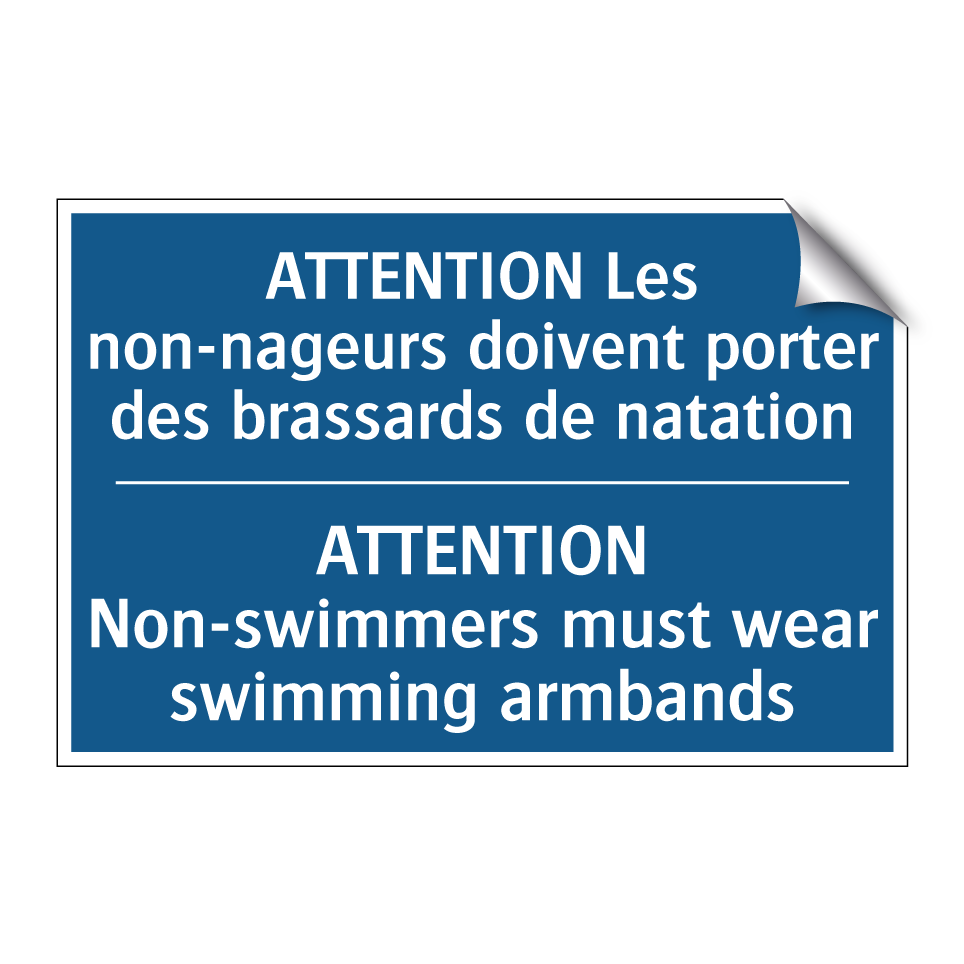 ATTENTION Les non-nageurs doivent /.../ - ATTENTION Non-swimmers must wear /.../