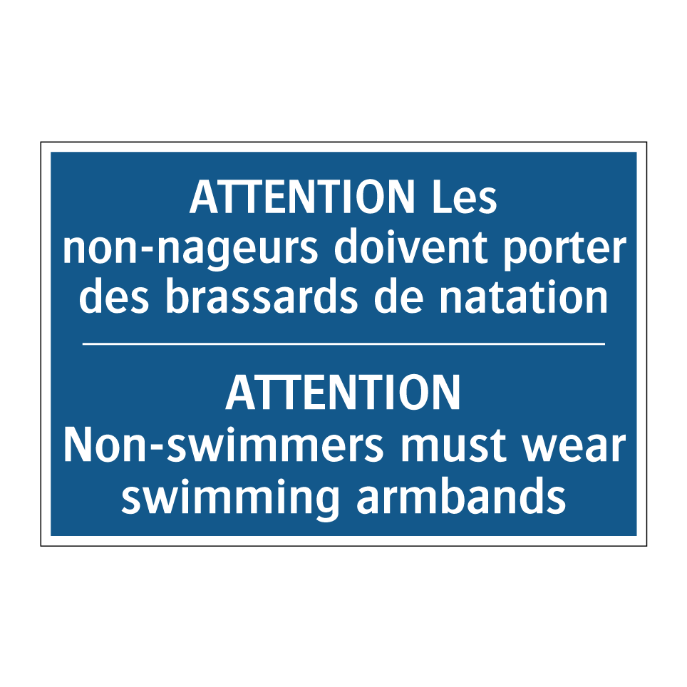 ATTENTION Les non-nageurs doivent /.../ - ATTENTION Non-swimmers must wear /.../