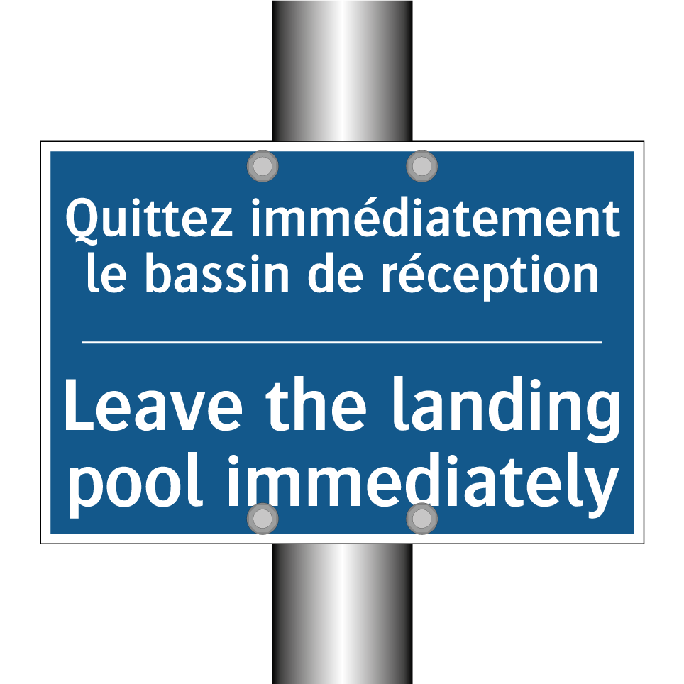Quittez immédiatement le bassin /.../ - Leave the landing pool immediately /.../