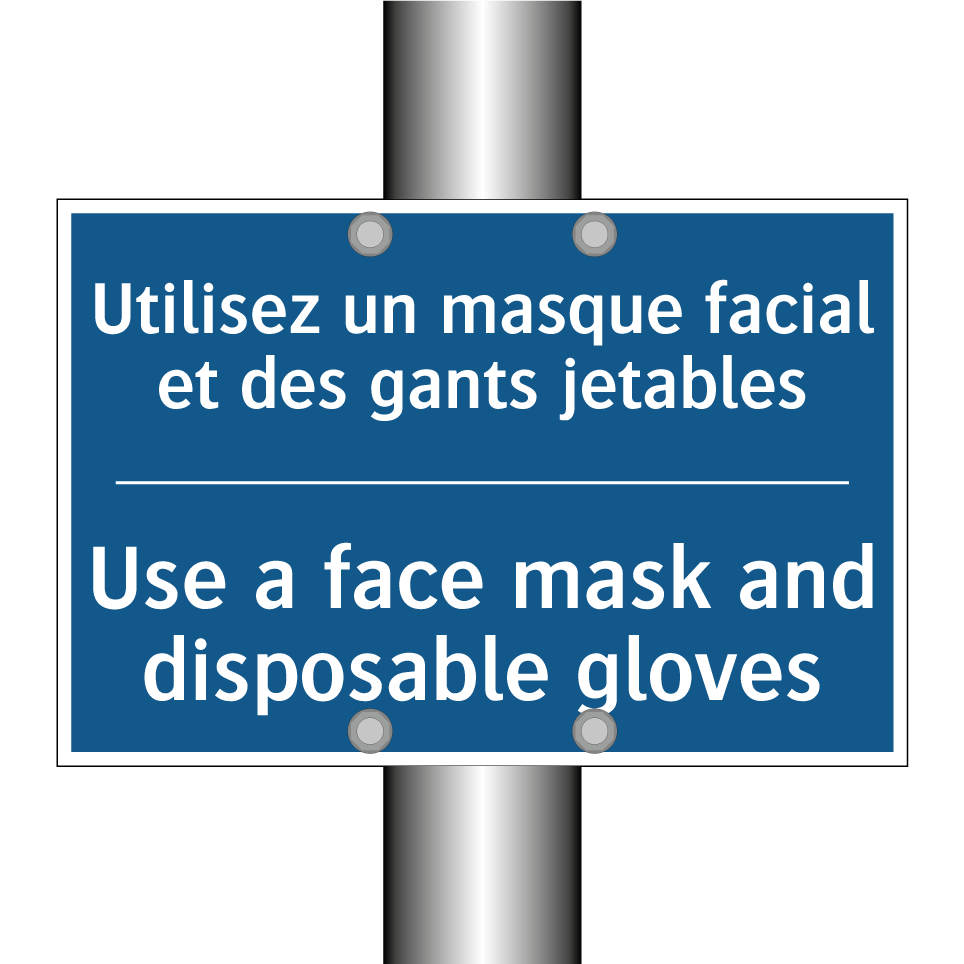 Utilisez un masque facial et des /.../ - Use a face mask and disposable /.../