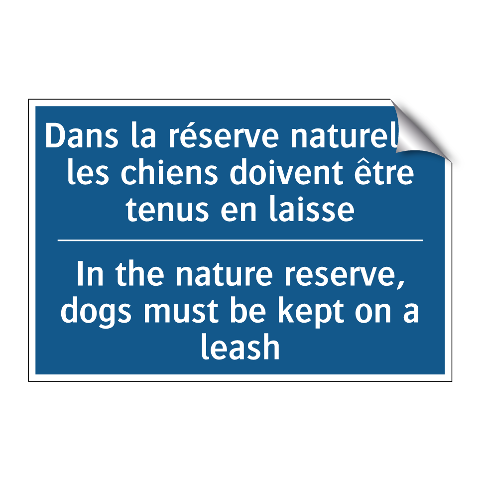 Dans la réserve naturelle, les /.../ - In the nature reserve, dogs must /.../