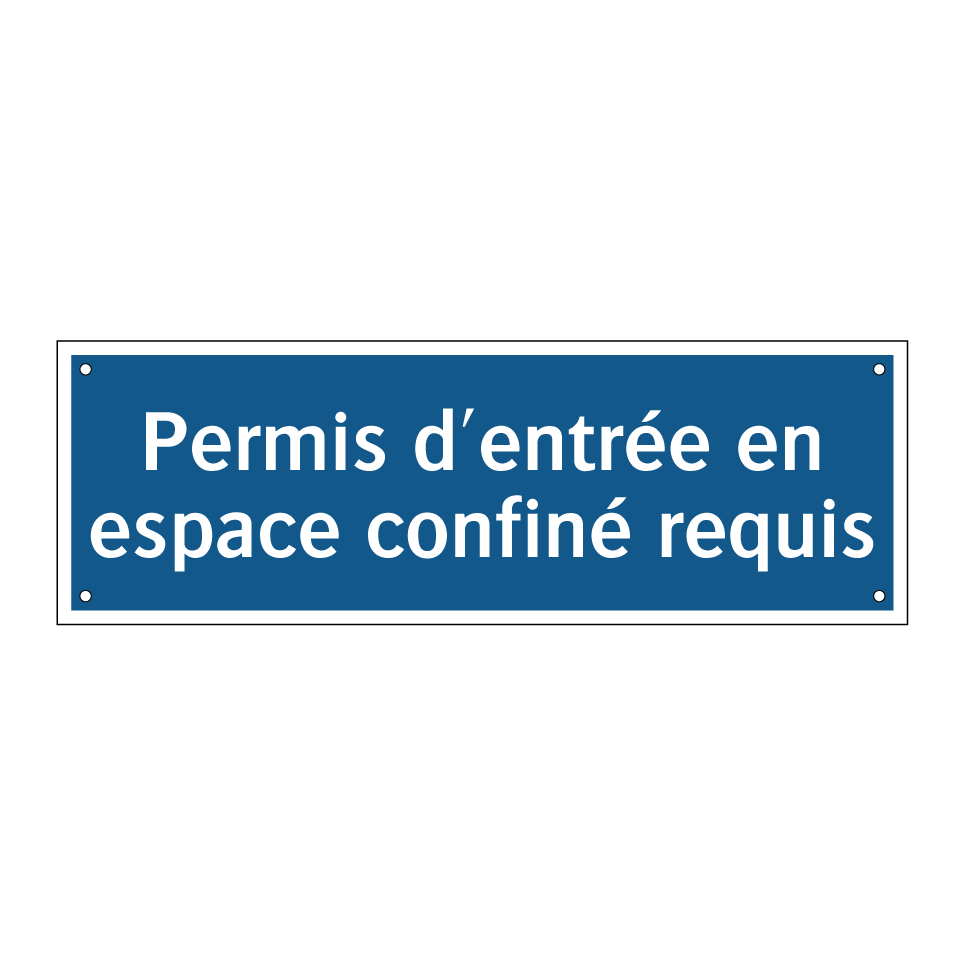 Permis d'entrée en espace confiné requis