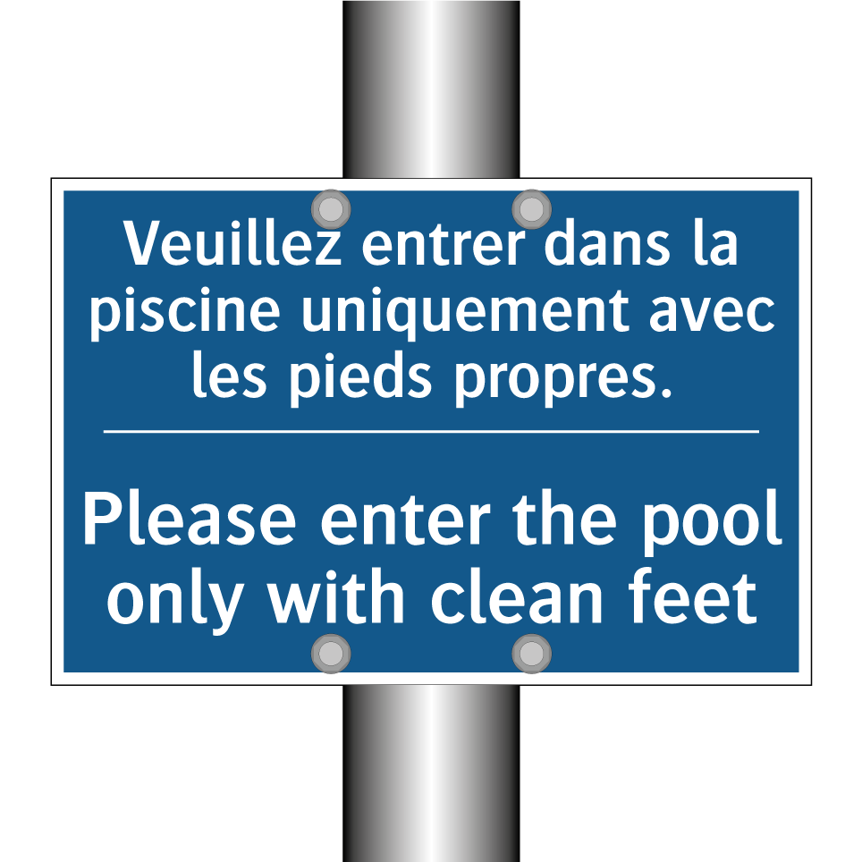 Veuillez entrer dans la piscine /.../ - Please enter the pool only with /.../