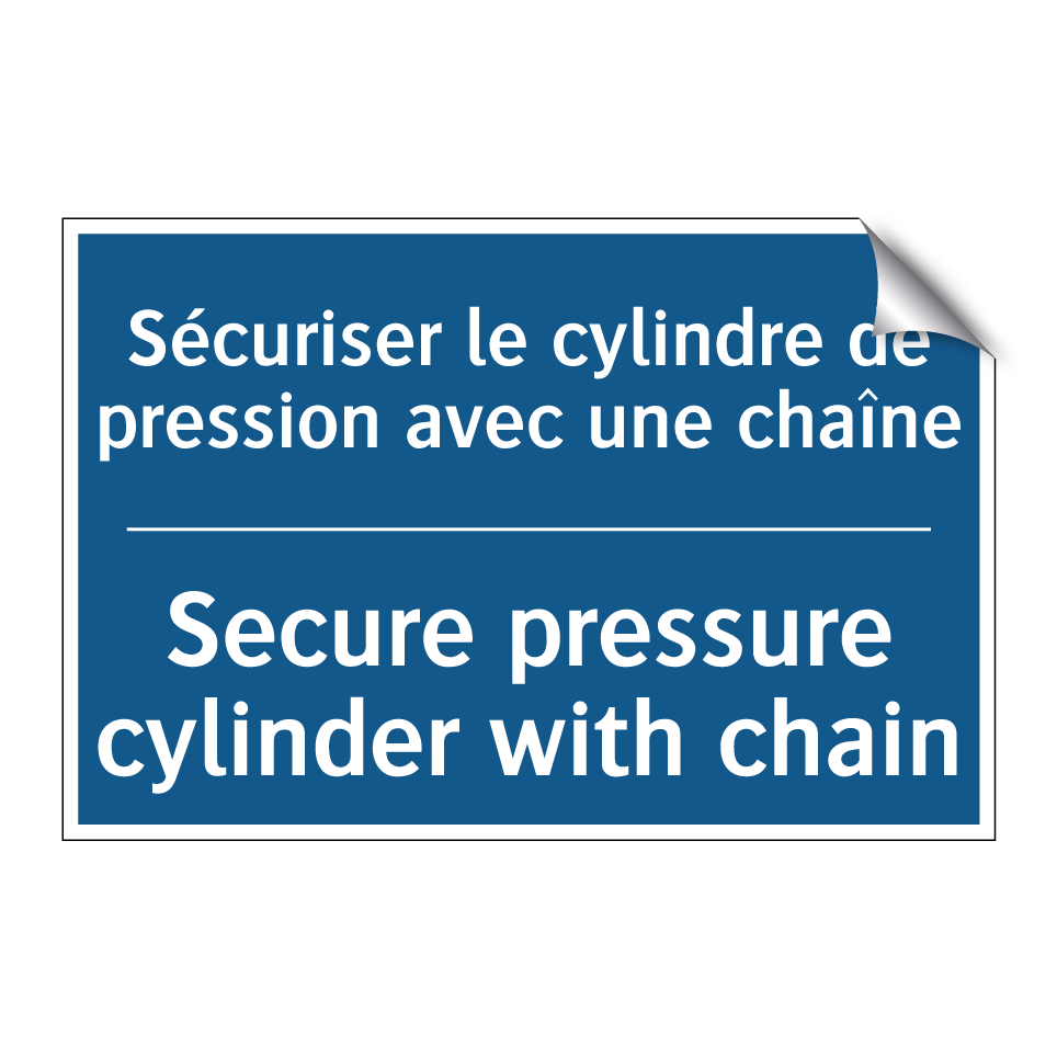 Sécuriser le cylindre de pression /.../ - Secure pressure cylinder with /.../