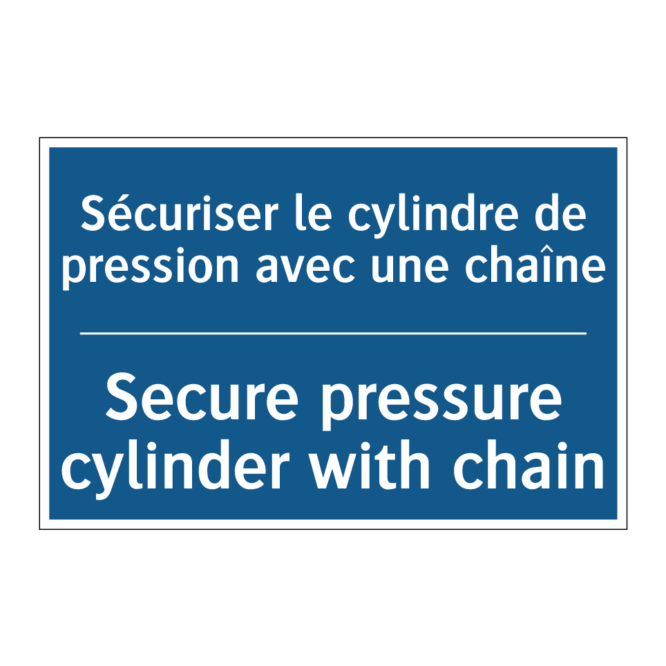 Sécuriser le cylindre de pression /.../ - Secure pressure cylinder with /.../