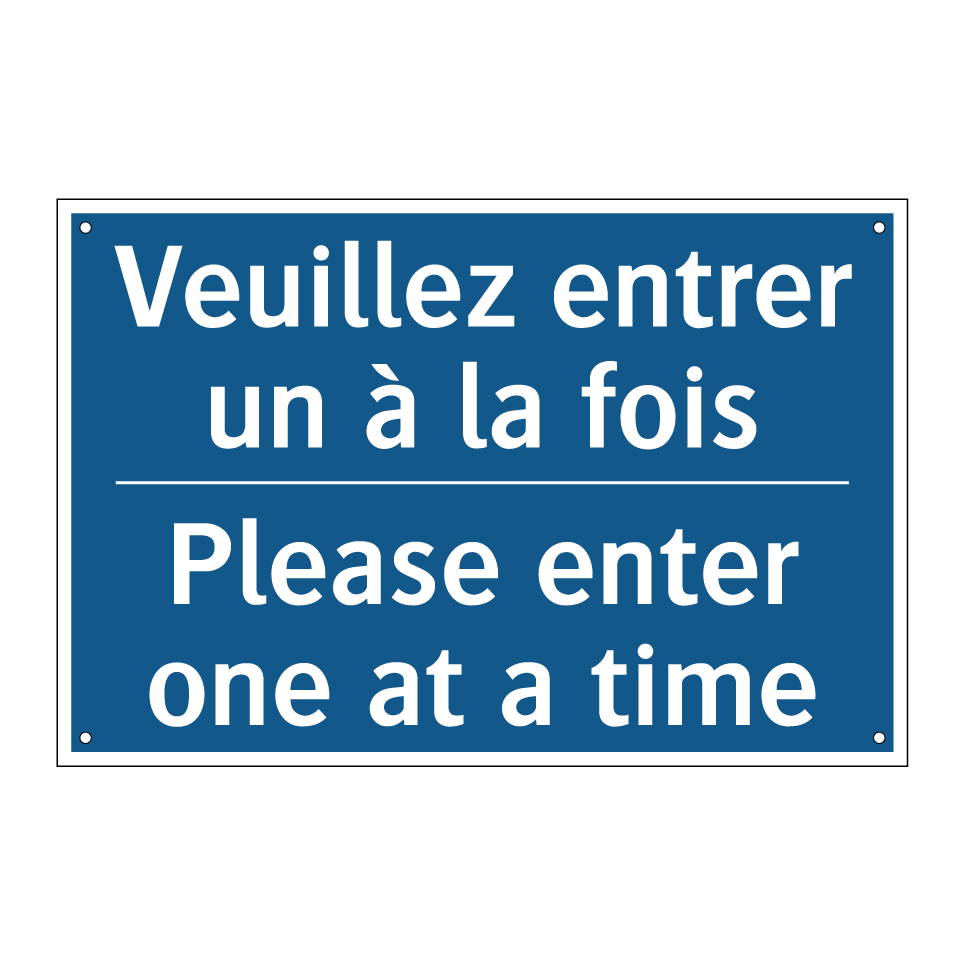 Veuillez entrer un à la fois - Please enter one at a time