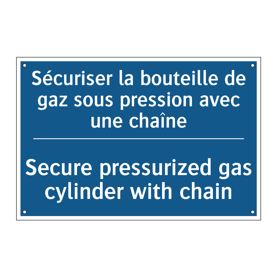 Sécuriser la bouteille de gaz /.../ - Secure pressurized gas cylinder /.../