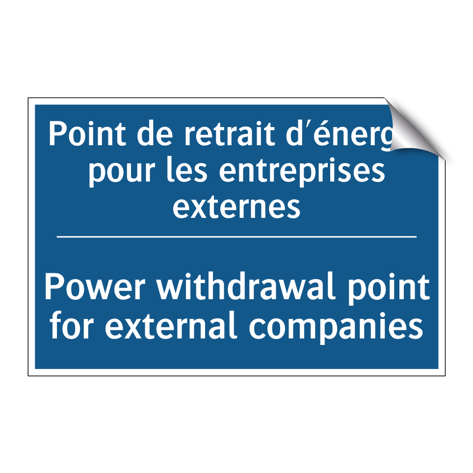 Point de retrait d'énergie pour /.../ - Power withdrawal point for external /.../
