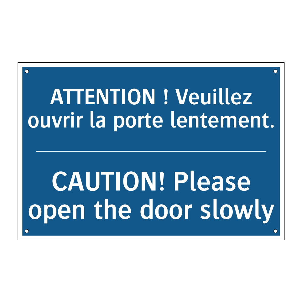 ATTENTION ! Veuillez ouvrir la /.../ - CAUTION! Please open the door /.../