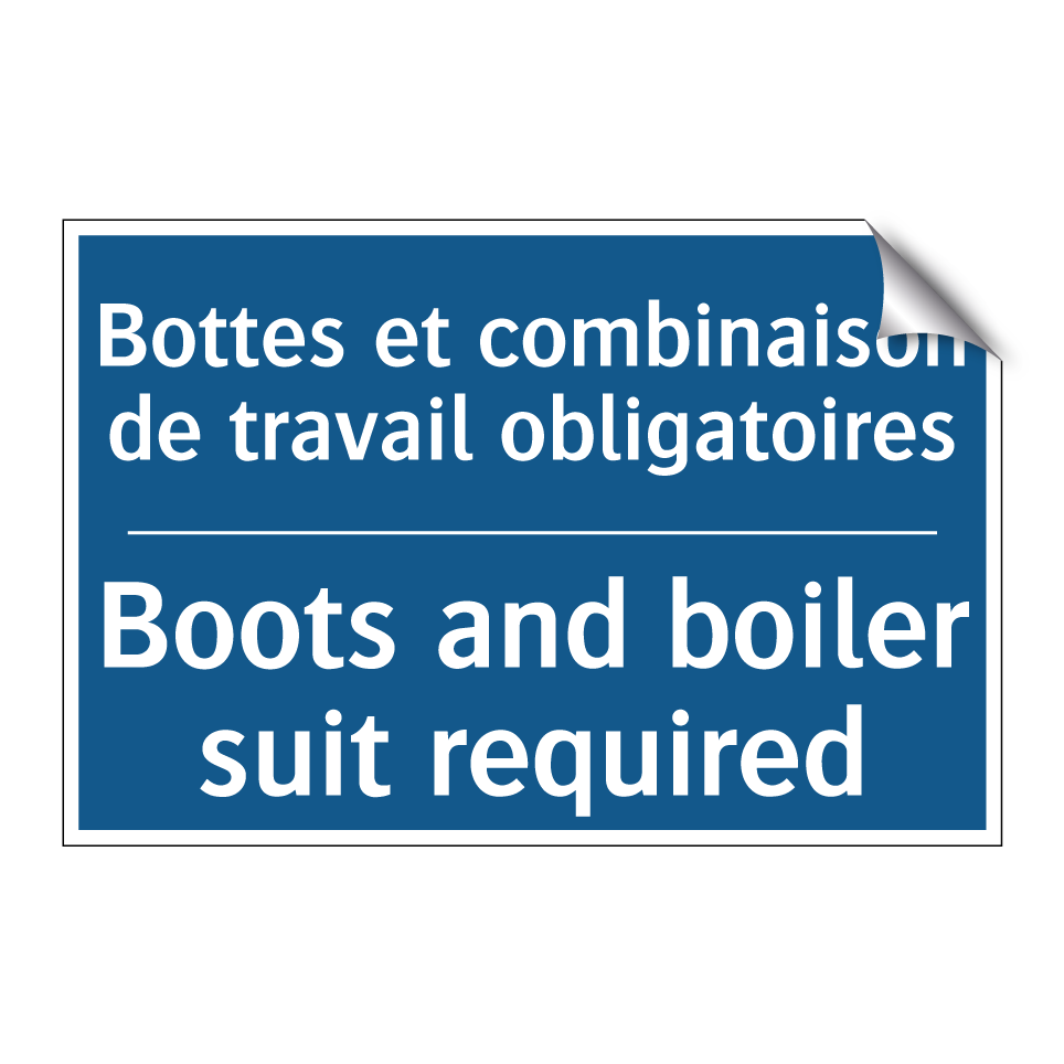 Bottes et combinaison de travail /.../ - Boots and boiler suit required