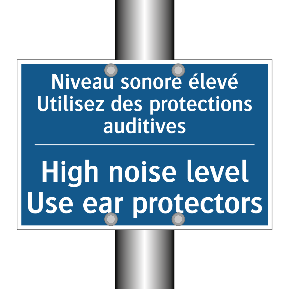 Niveau sonore élevé Utilisez des /.../ - High noise level Use ear protectors /.../
