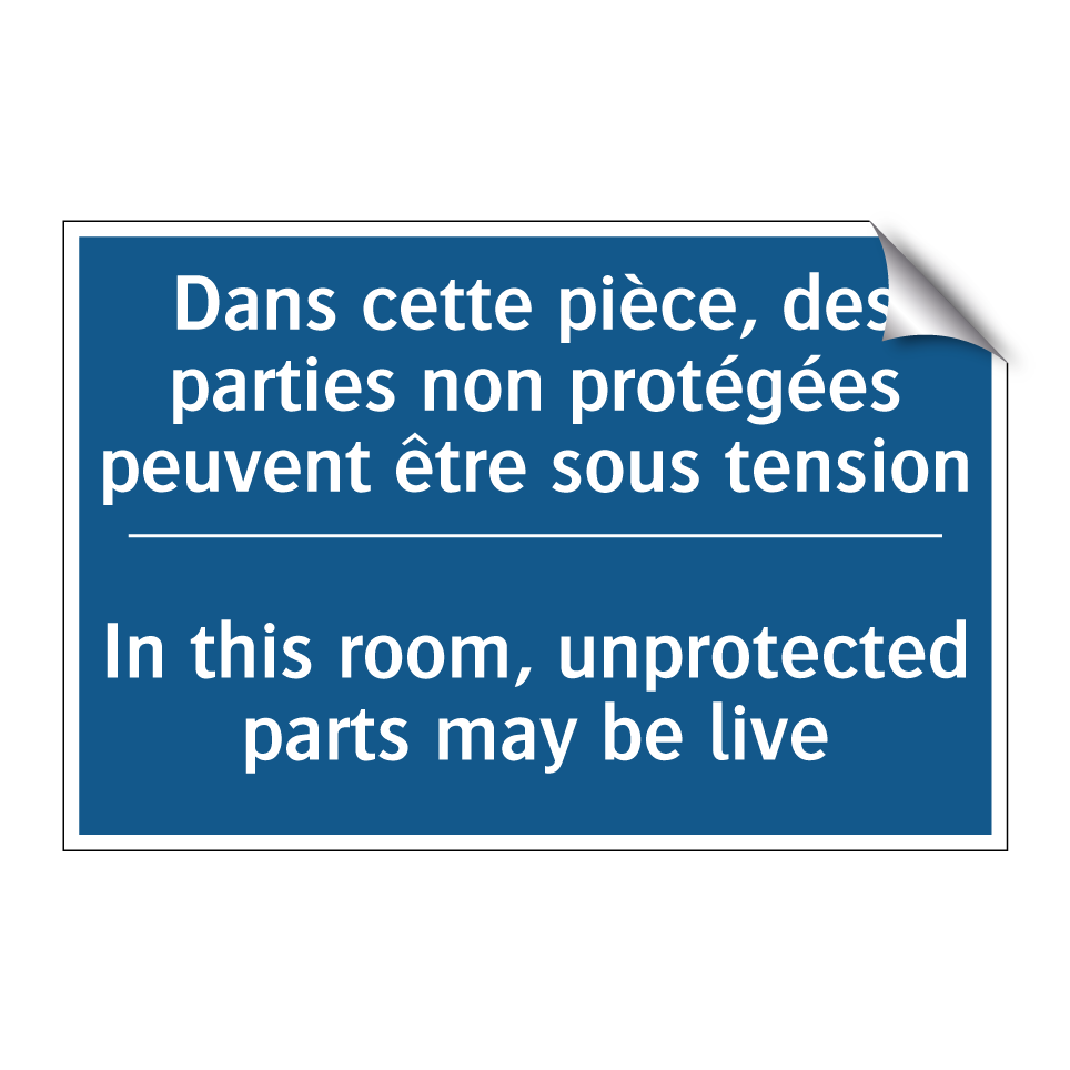 Dans cette pièce, des parties /.../ - In this room, unprotected parts /.../