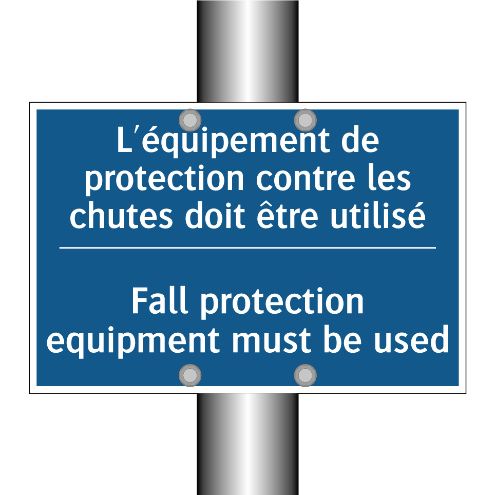 L'équipement de protection contre /.../ - Fall protection equipment must /.../