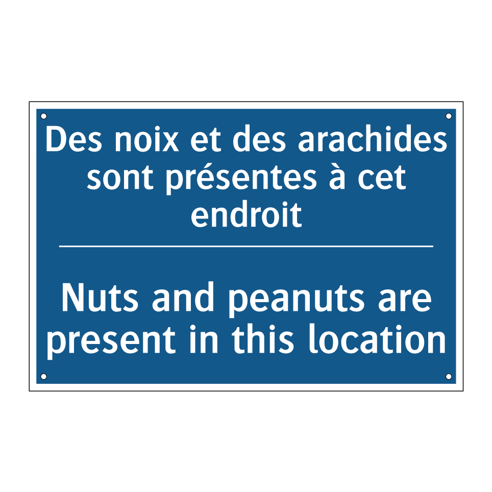 Des noix et des arachides sont /.../ - Nuts and peanuts are present in /.../