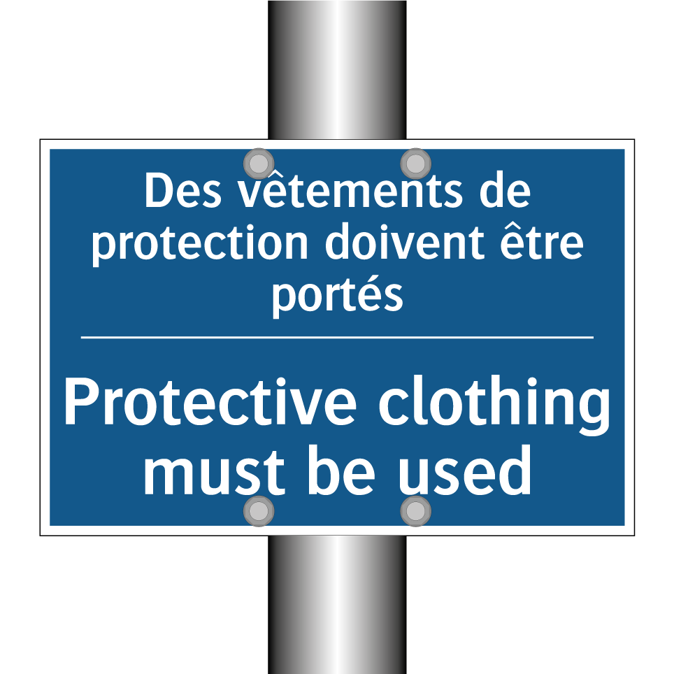 Des vêtements de protection doivent /.../ - Protective clothing must be used /.../