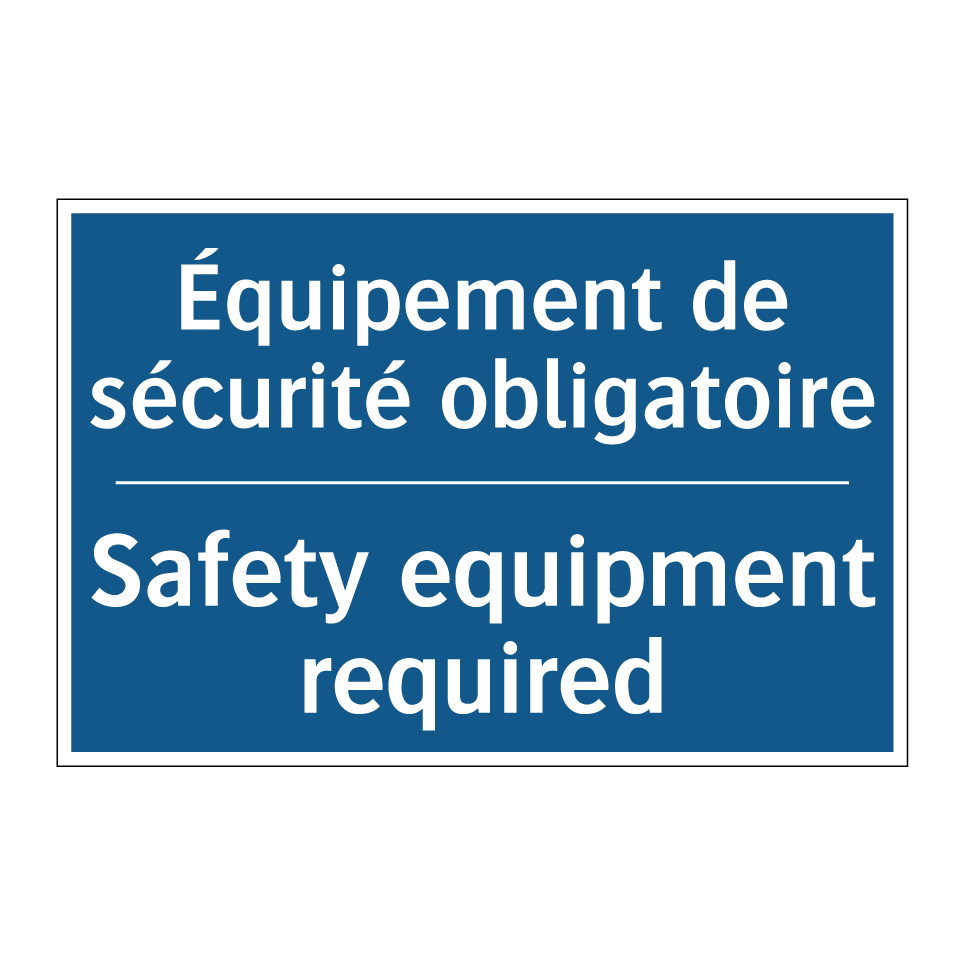 Équipement de sécurité obligatoire /.../ - Safety equipment required