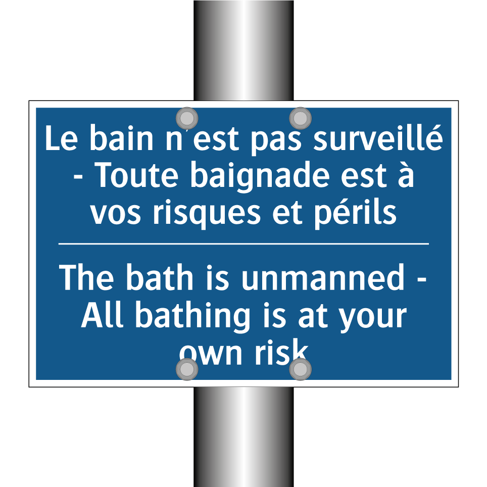 Le bain n'est pas surveillé - /.../ - The bath is unmanned - All bathing /.../