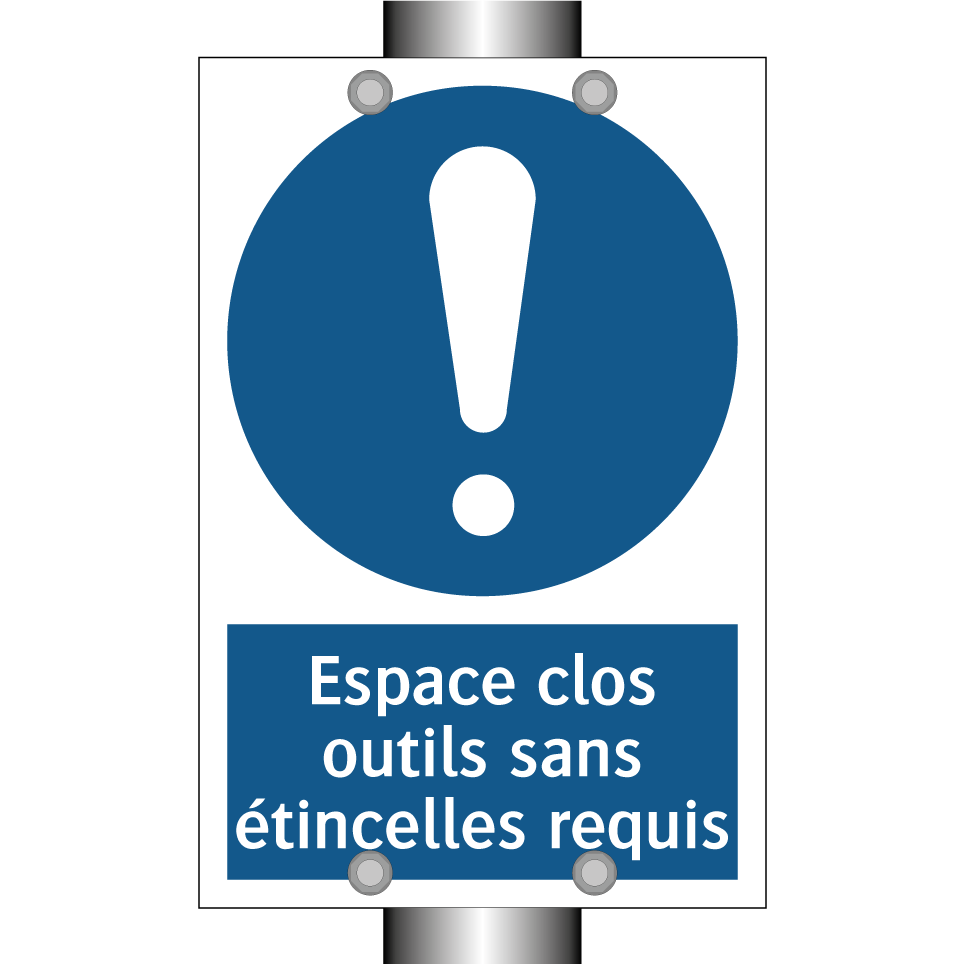 Espace clos outils sans étincelles requis