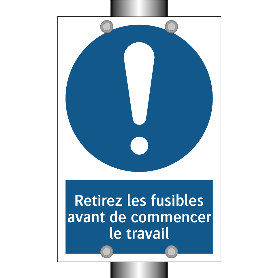 Retirez les fusibles avant de commencer le travail
