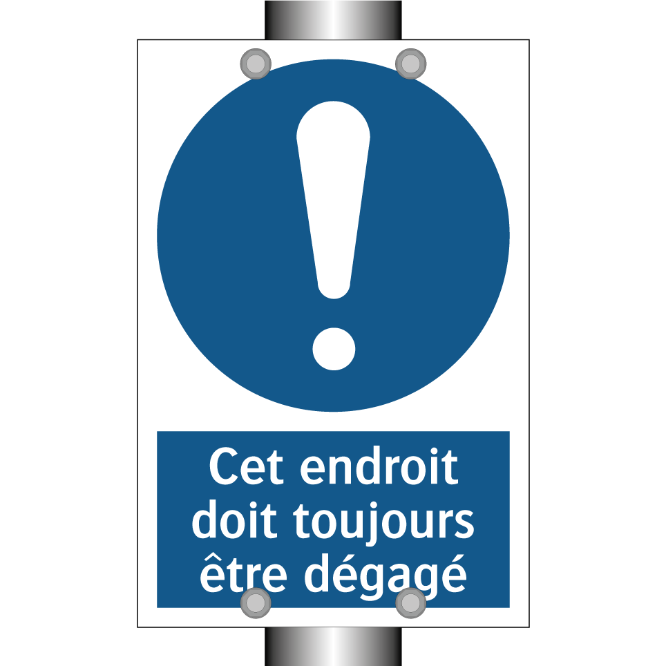 Cet endroit doit toujours être dégagé