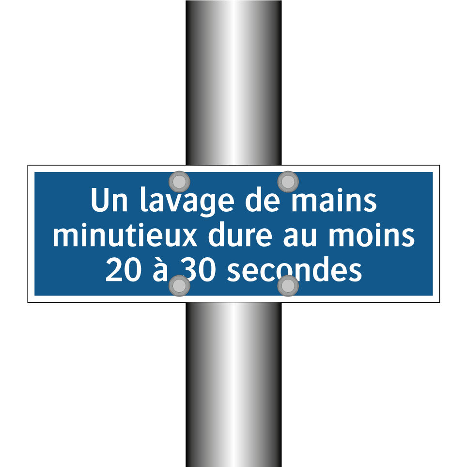Un lavage de mains minutieux dure au moins 20 à 30 secondes.