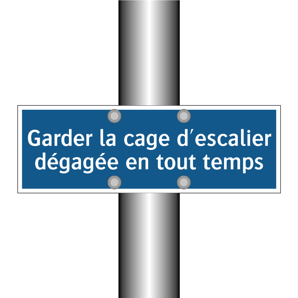 Garder la cage d'escalier dégagée en tout temps