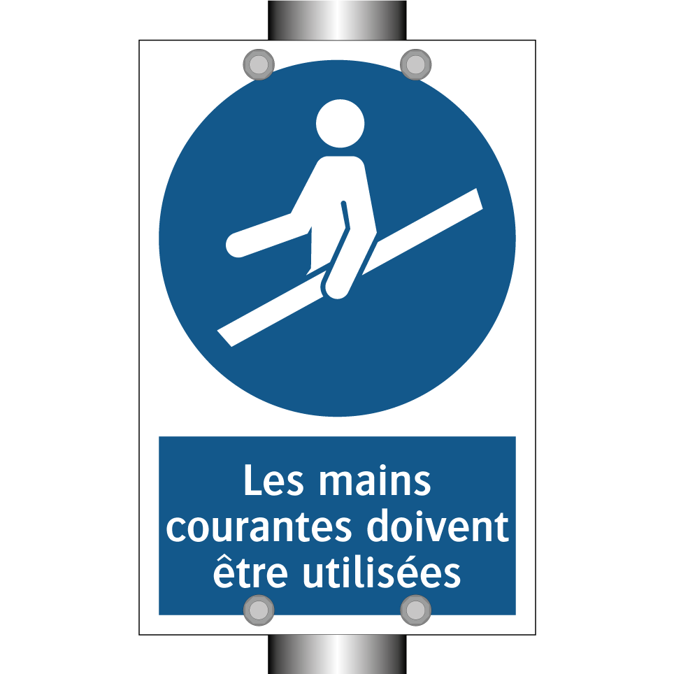 Les mains courantes doivent être utilisées