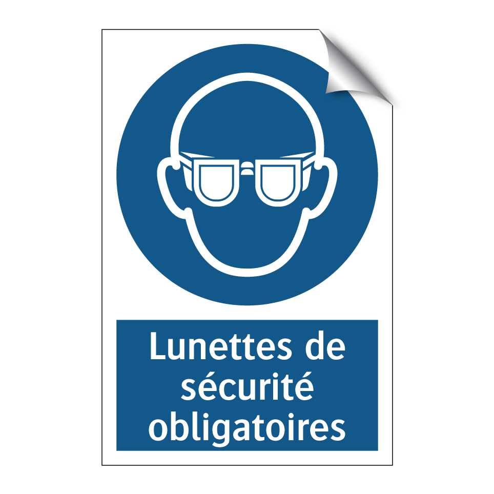 Lunettes de sécurité obligatoires