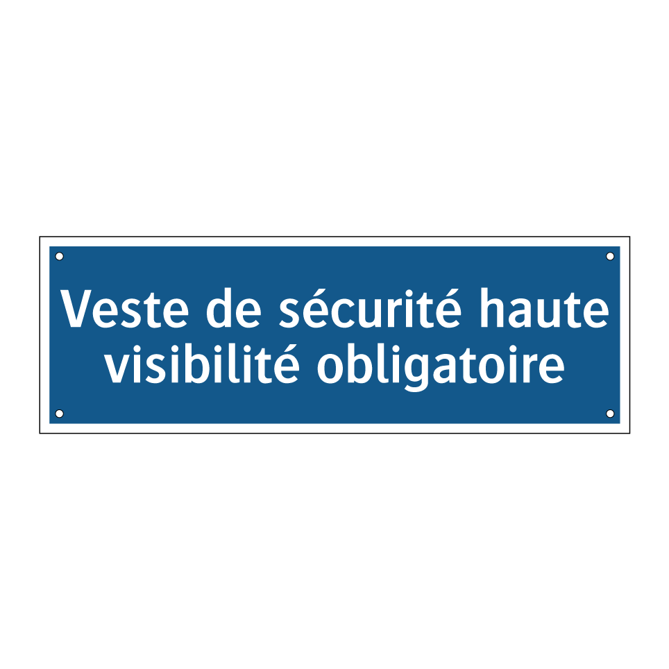 Veste de sécurité haute visibilité obligatoire