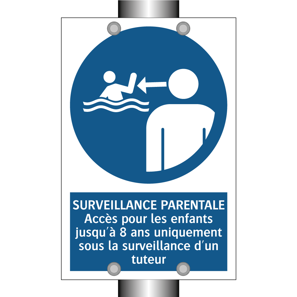 SURVEILLANCE PARENTALE Accès pour les enfants jusqu'à 8 ans uniquement sous la surveillance d'un tuteur