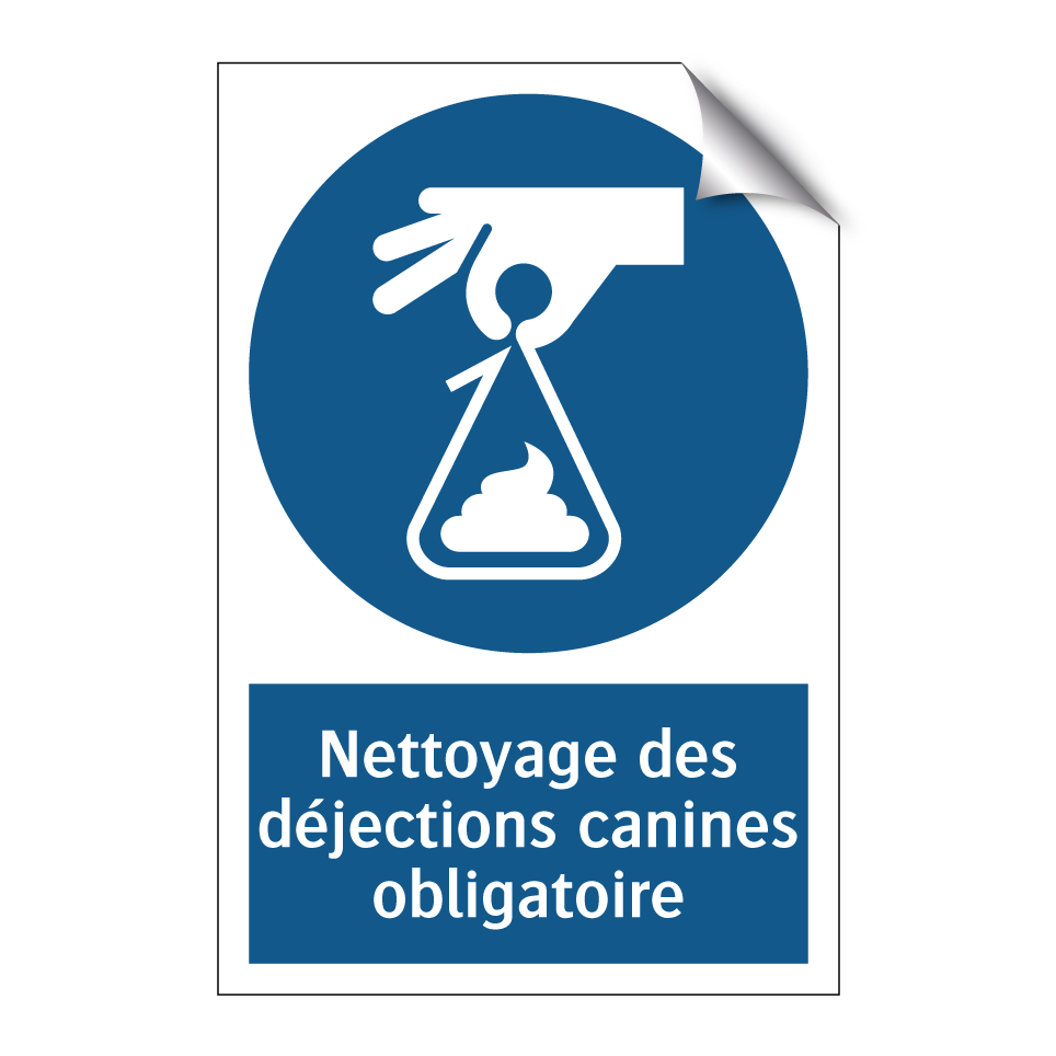 Nettoyage des déjections canines obligatoire