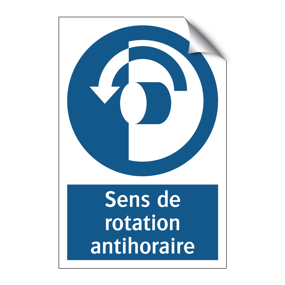 Sens de rotation antihoraire