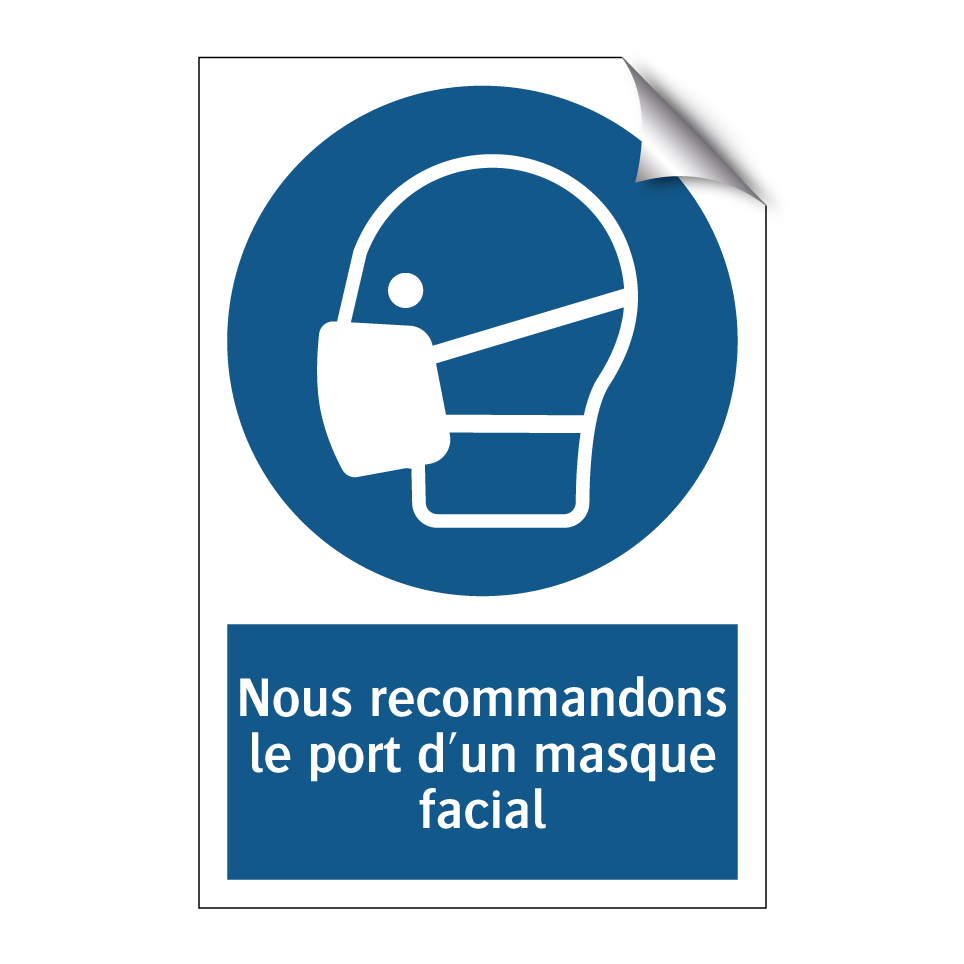 Nous recommandons le port d'un masque facial