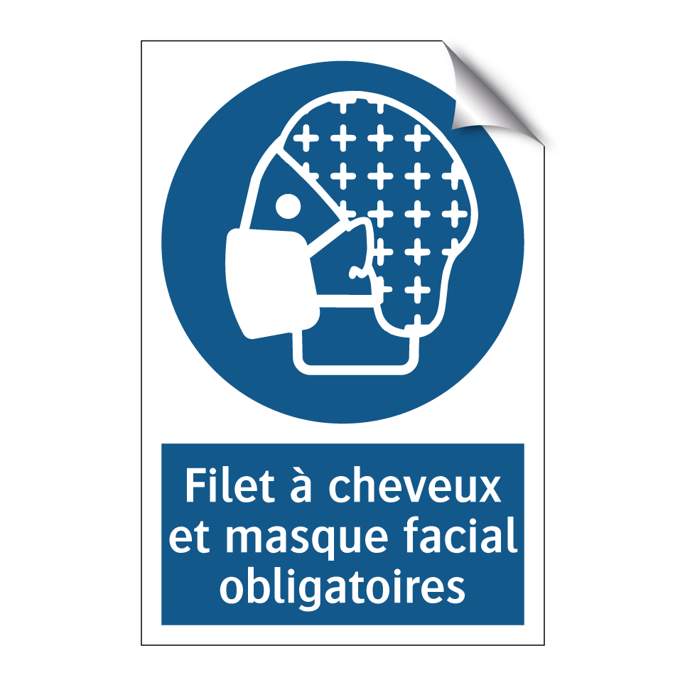 Filet à cheveux et masque facial obligatoires
