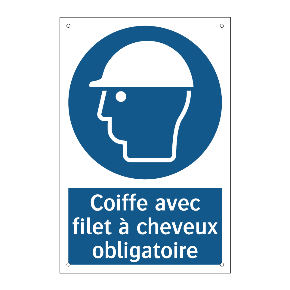 Coiffe avec filet à cheveux obligatoire