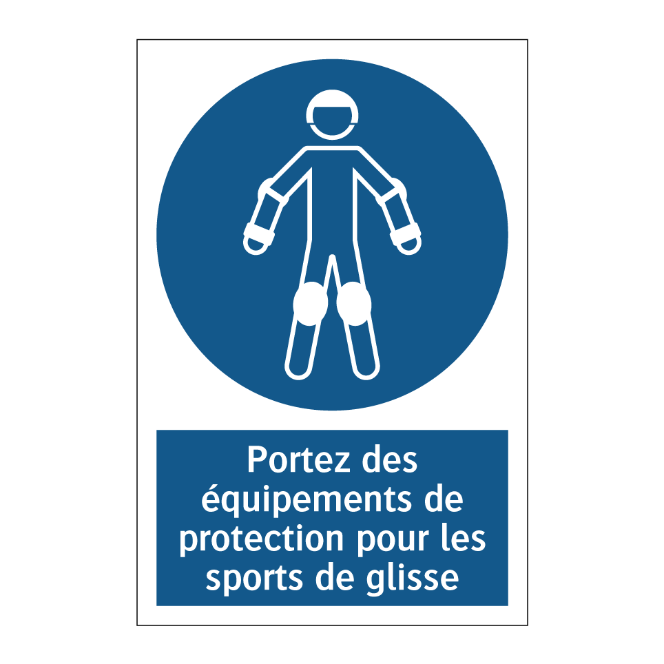 Portez des équipements de protection pour les sports de glisse
