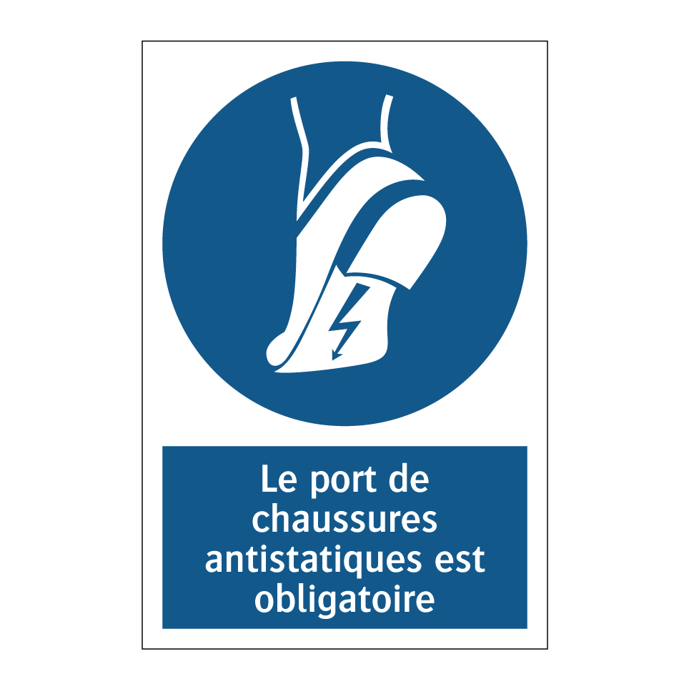 Le port de chaussures antistatiques est obligatoire