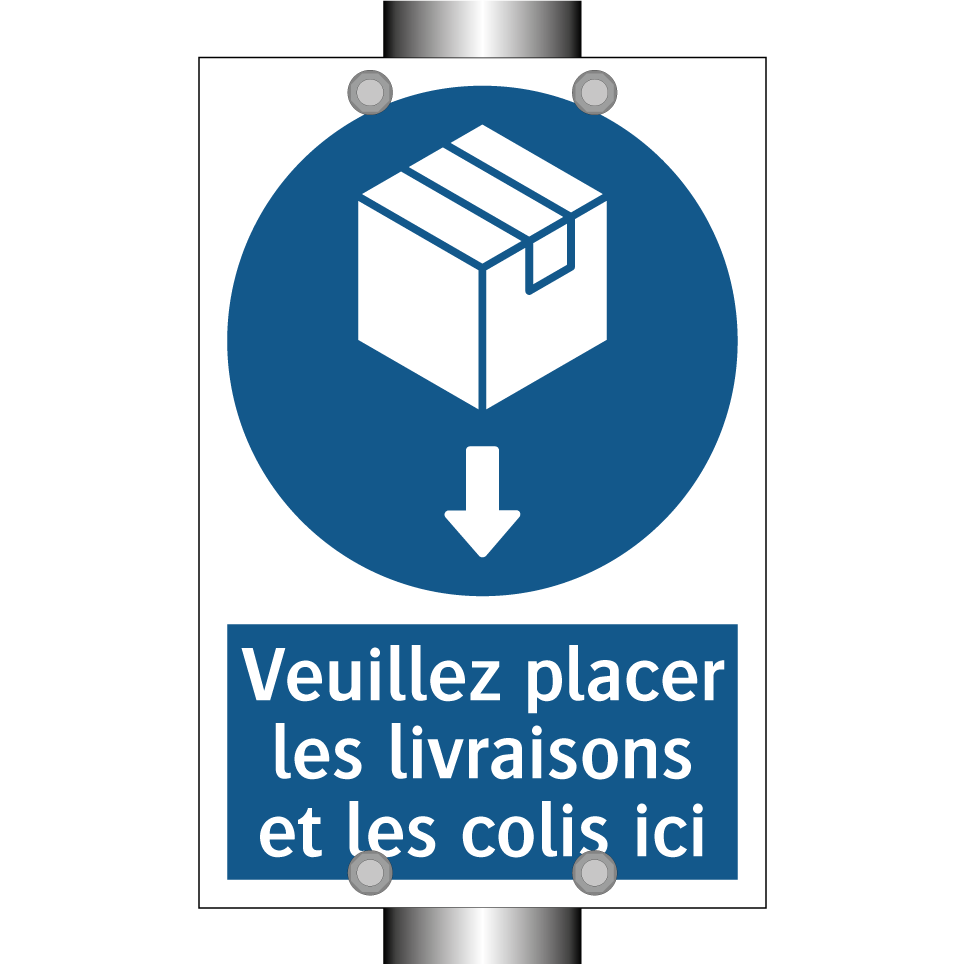 Veuillez placer les livraisons et les colis ici