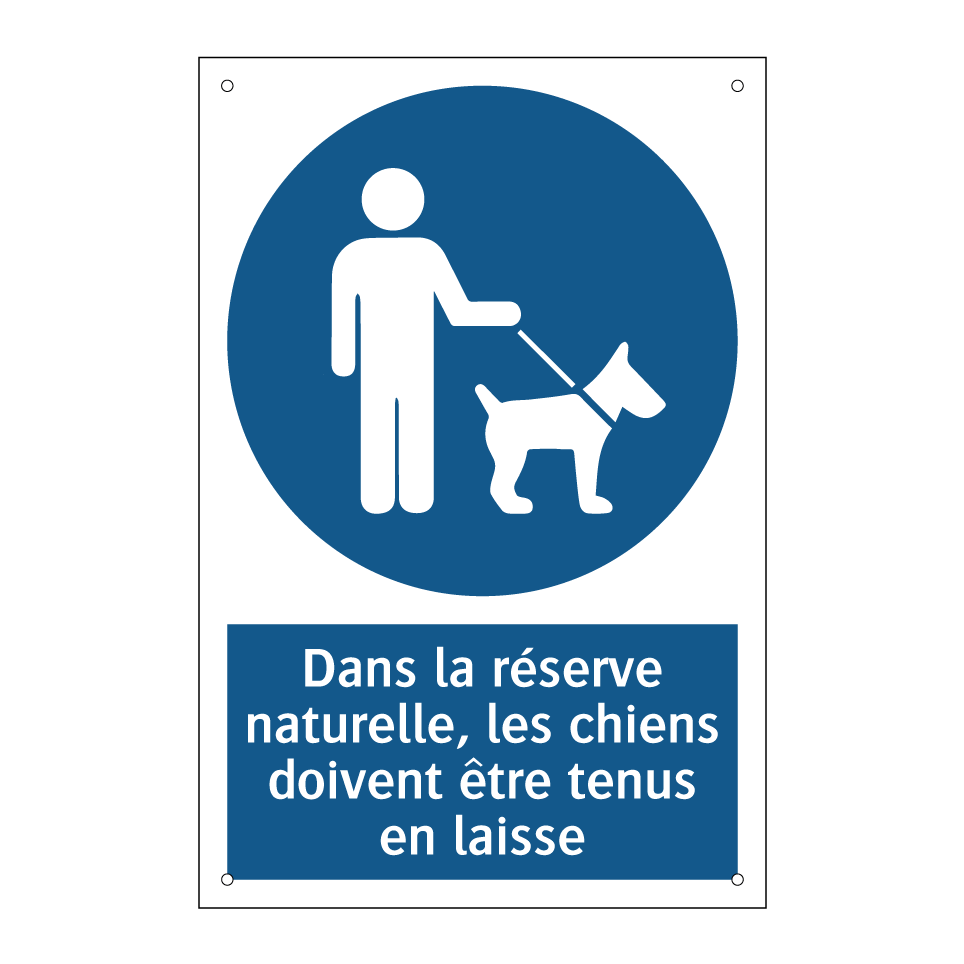 Dans la réserve naturelle, les chiens doivent être tenus en laisse