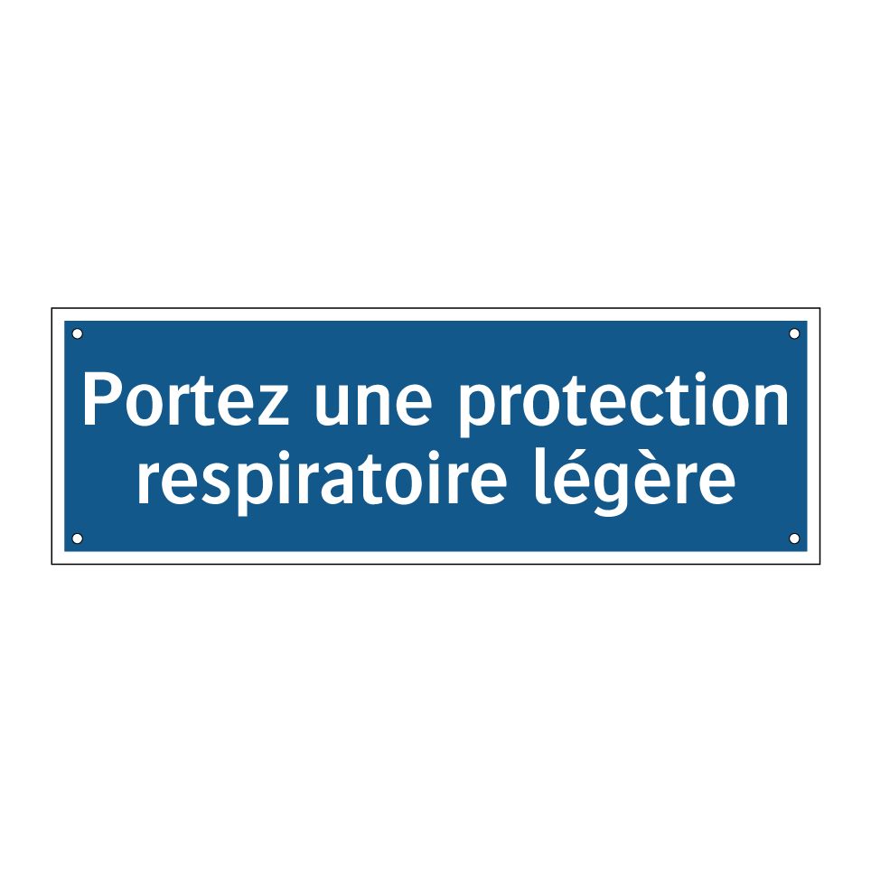 Portez une protection respiratoire légère