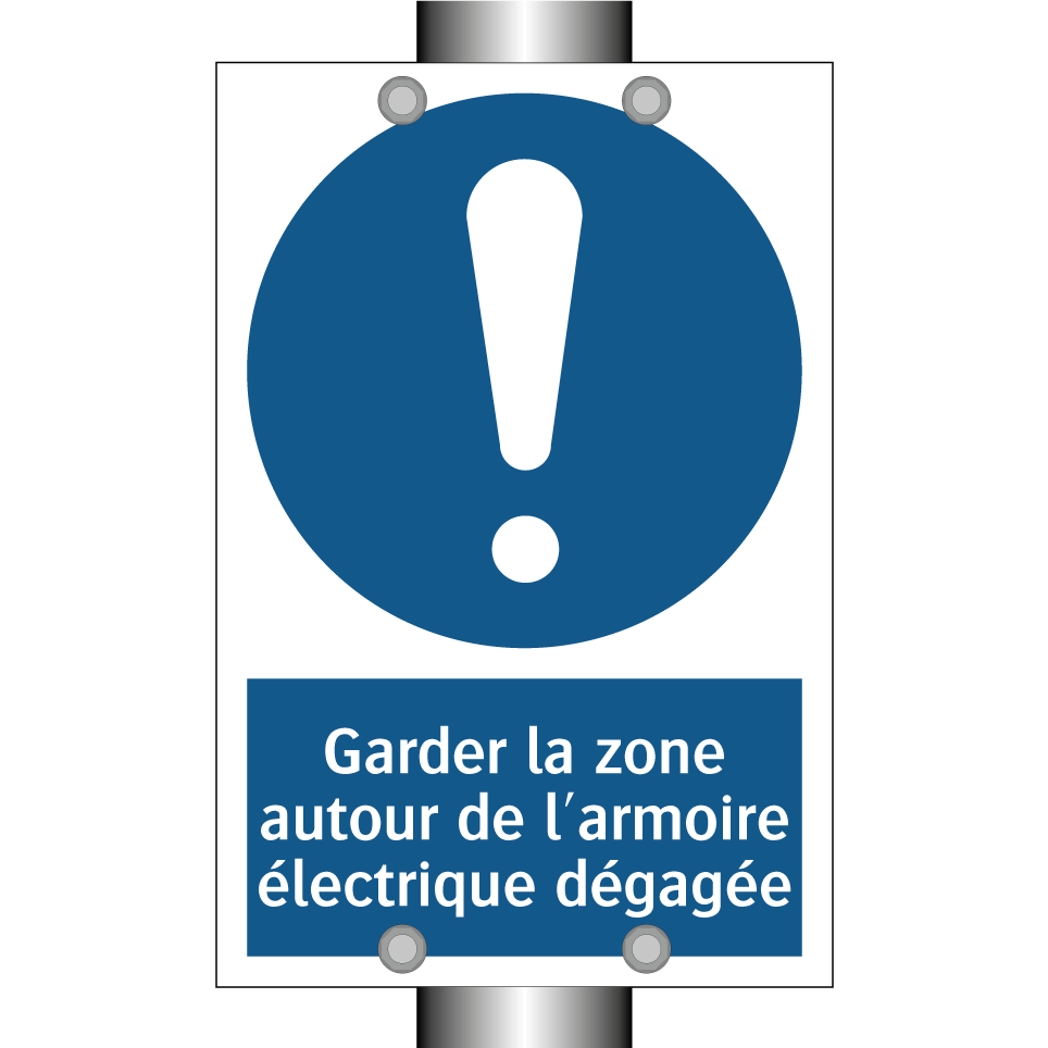 Garder la zone autour de l'armoire électrique dégagée