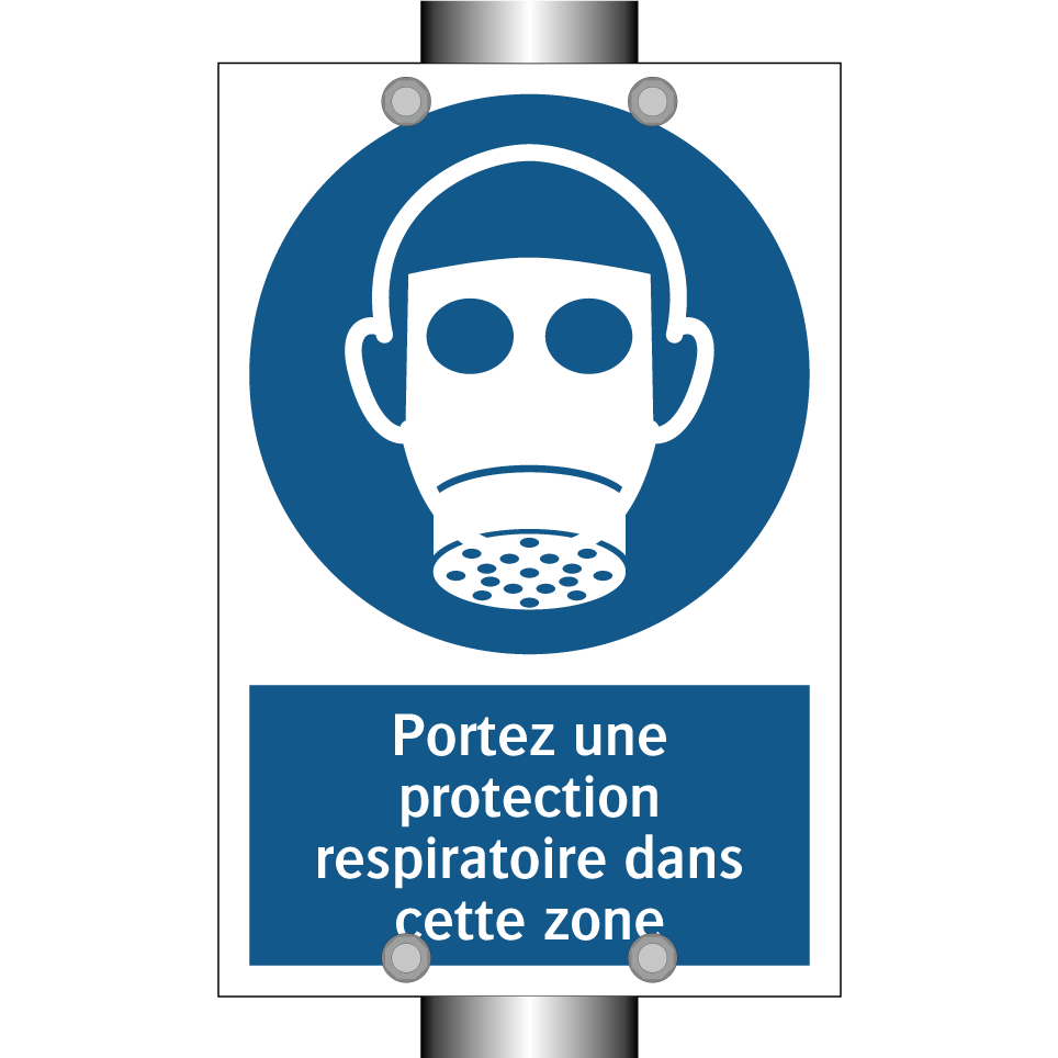 Portez une protection respiratoire dans cette zone