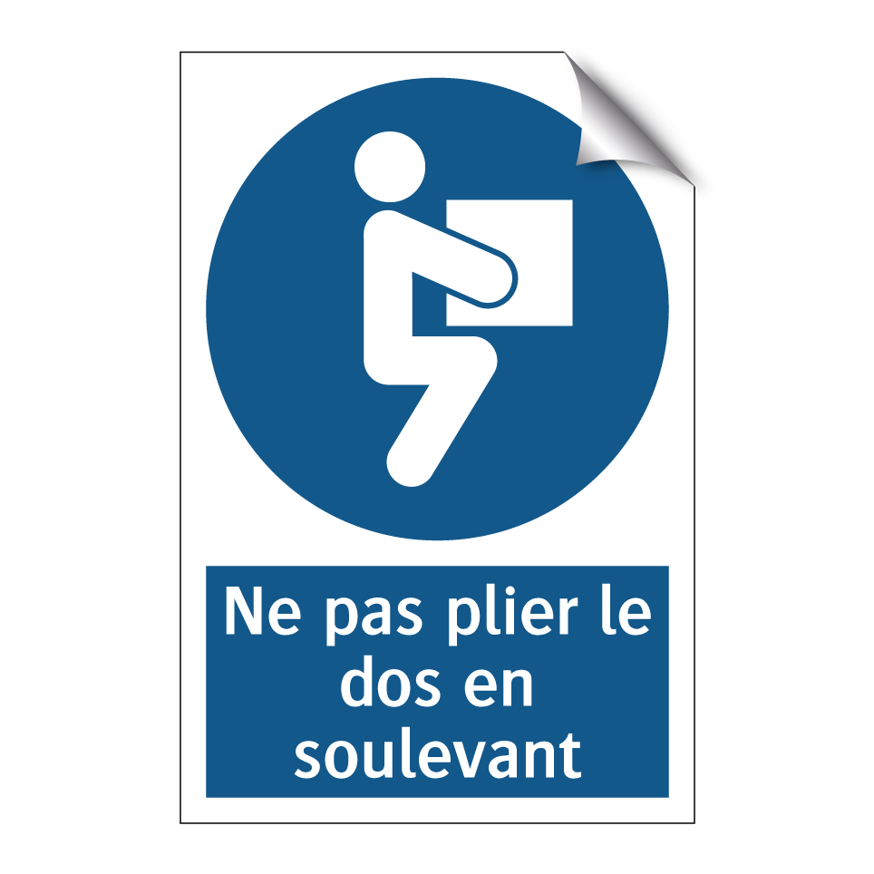 Ne pas plier le dos en soulevant