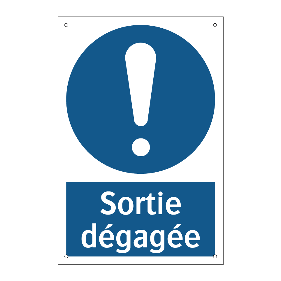 Sortie dégagée