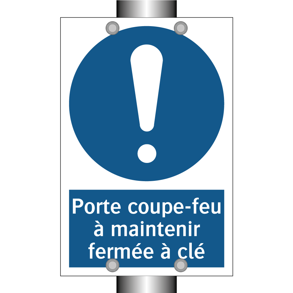 Porte coupe-feu à maintenir fermée à clé