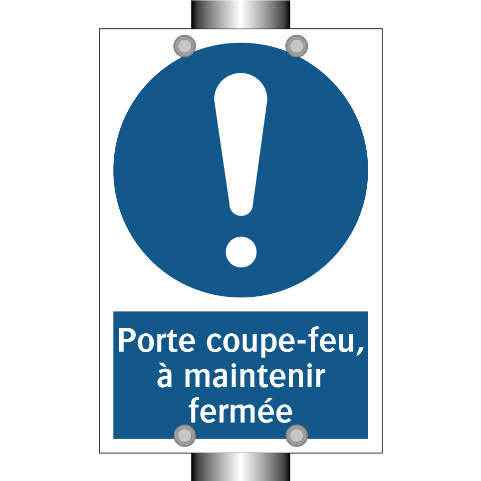 Porte coupe-feu, à maintenir fermée
