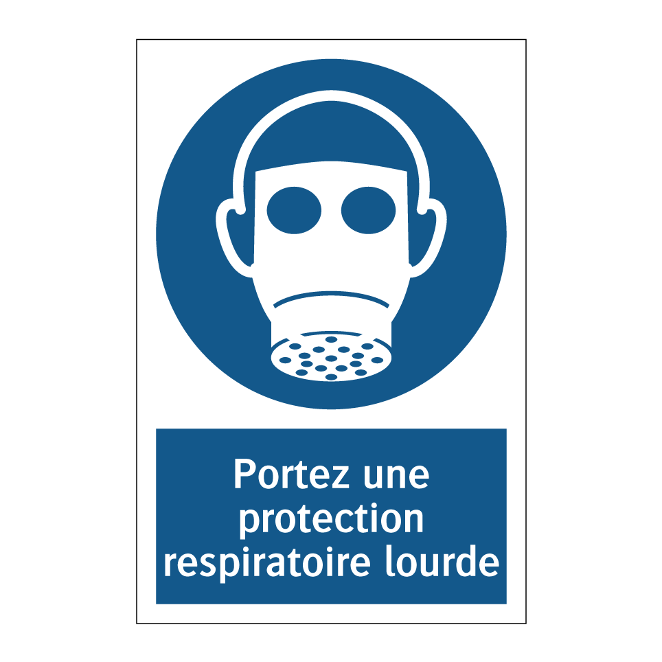 Portez une protection respiratoire lourde