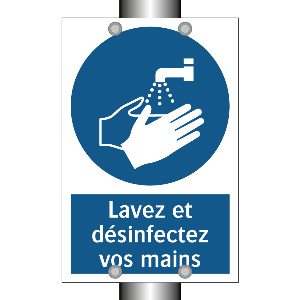 Lavez et désinfectez vos mains