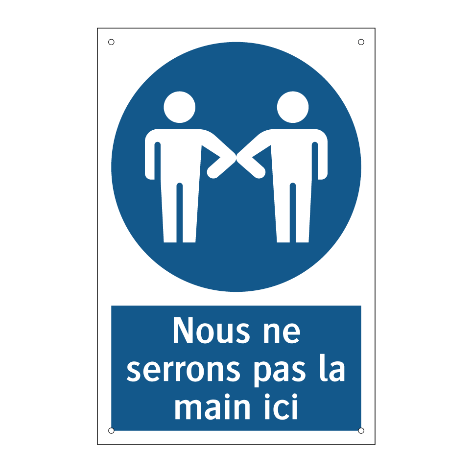 Nous ne serrons pas la main ici
